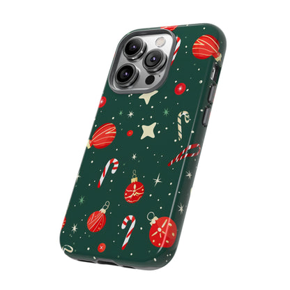 Festive Ornament Scatter – Tough Glossy iPhone Case