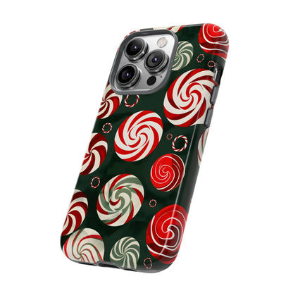 Peppermint Swirl Burst – Tough Glossy iPhone Case