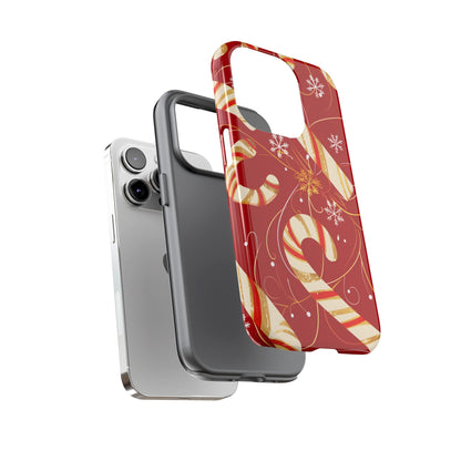 Golden Candy Cane Luxe – Tough Glossy iPhone Case