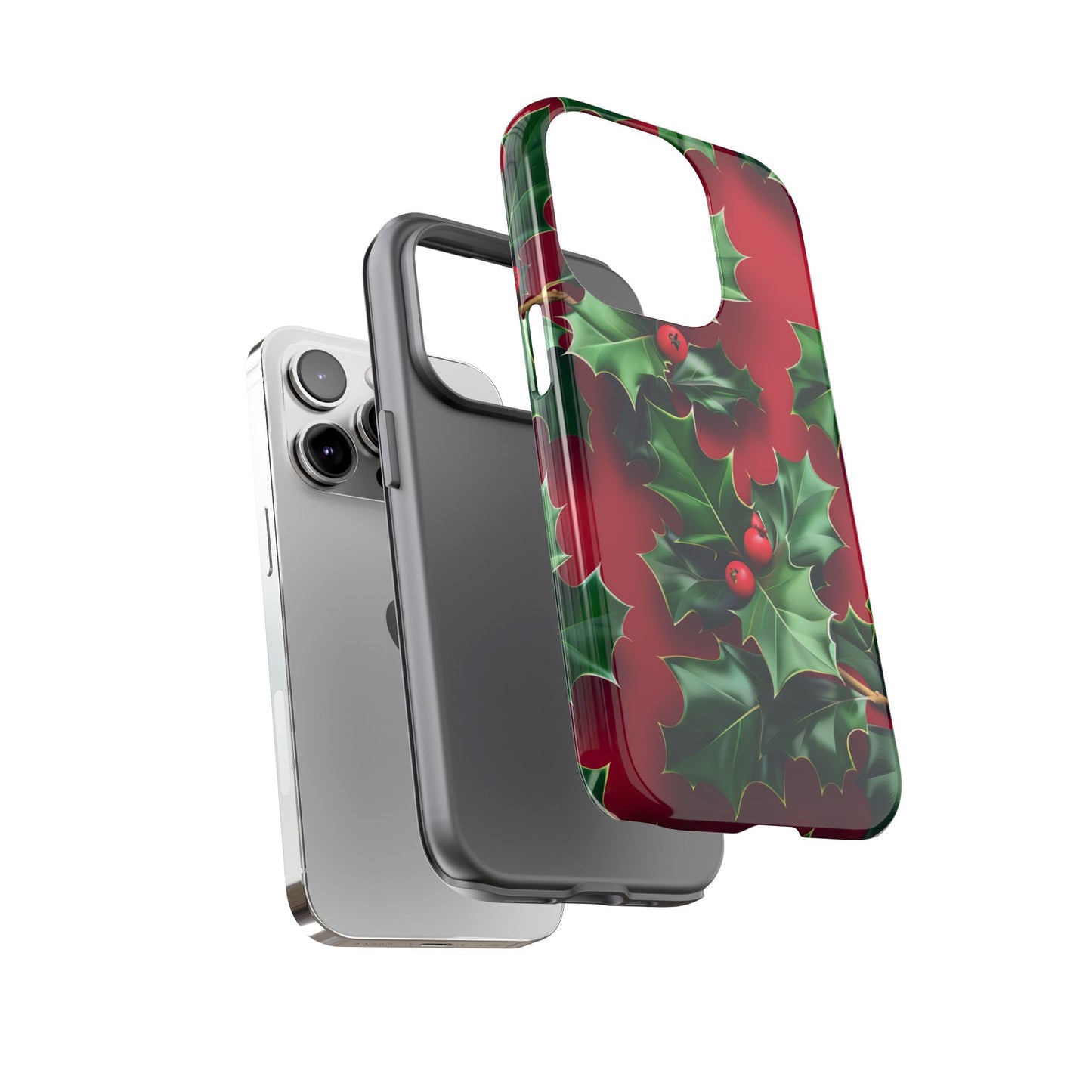 Holly Berry Bloom – Tough Glossy iPhone Case