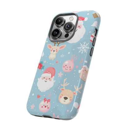 Pastel Santa Joy – Tough Glossy iPhone Case