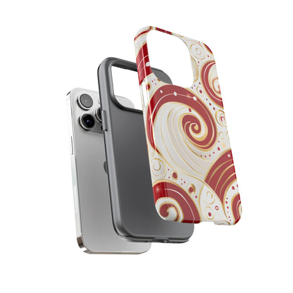 Golden Candy Swirl – Tough Glossy iPhone Case