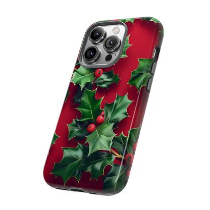 Holly Berry Bloom – Tough Glossy iPhone Case