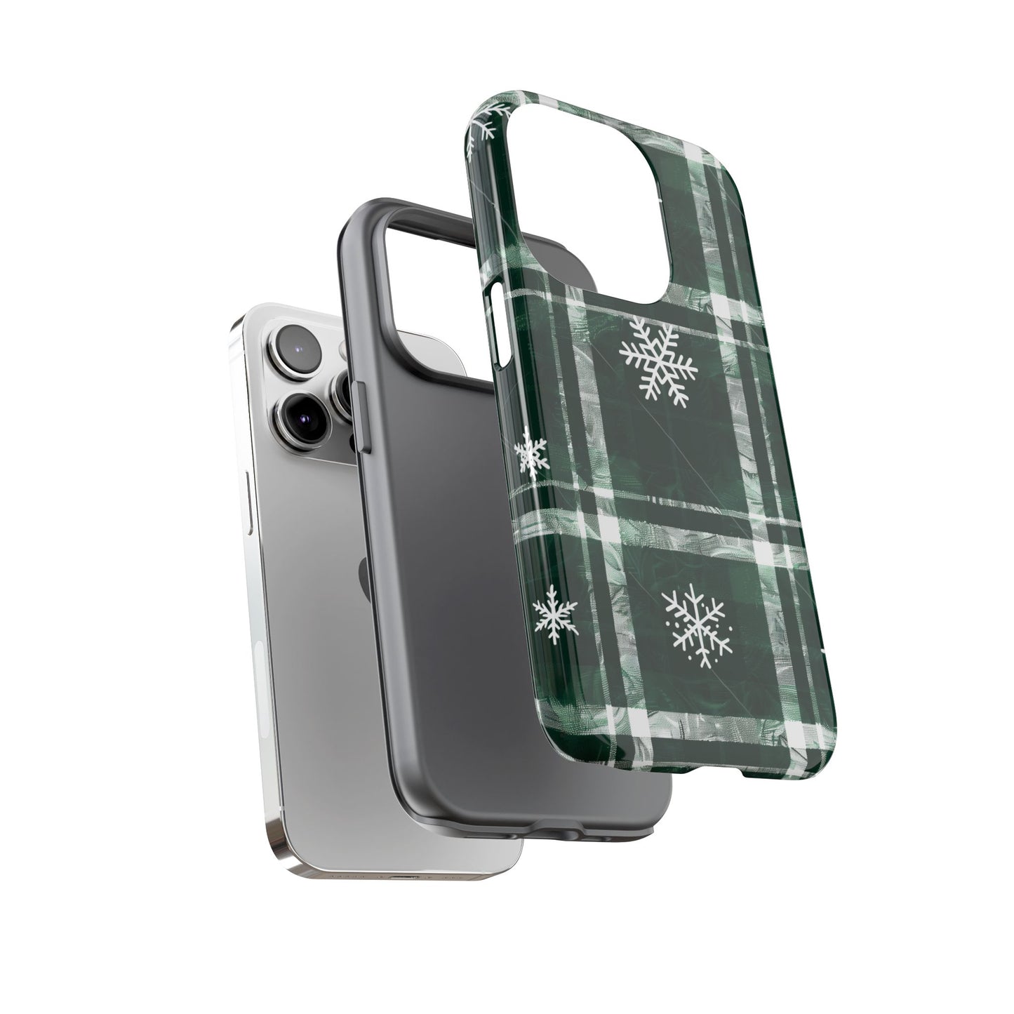 Frosted Tartan – Tough Glossy iPhone Case