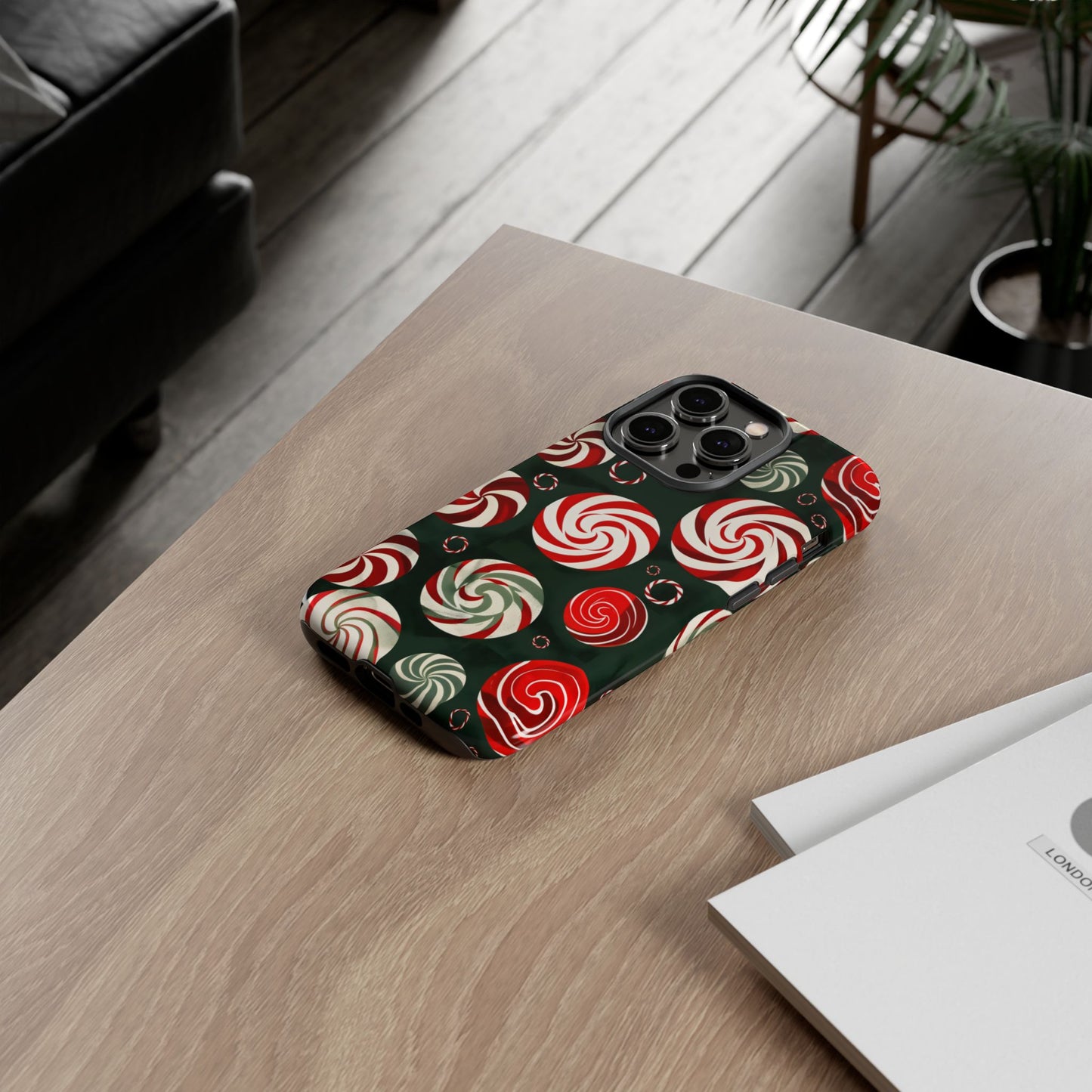 Peppermint Swirl Burst – Tough Glossy iPhone Case