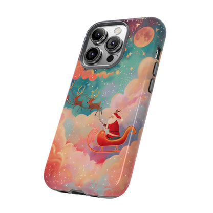 Starlit Santa Sky – Tough Glossy iPhone Case
