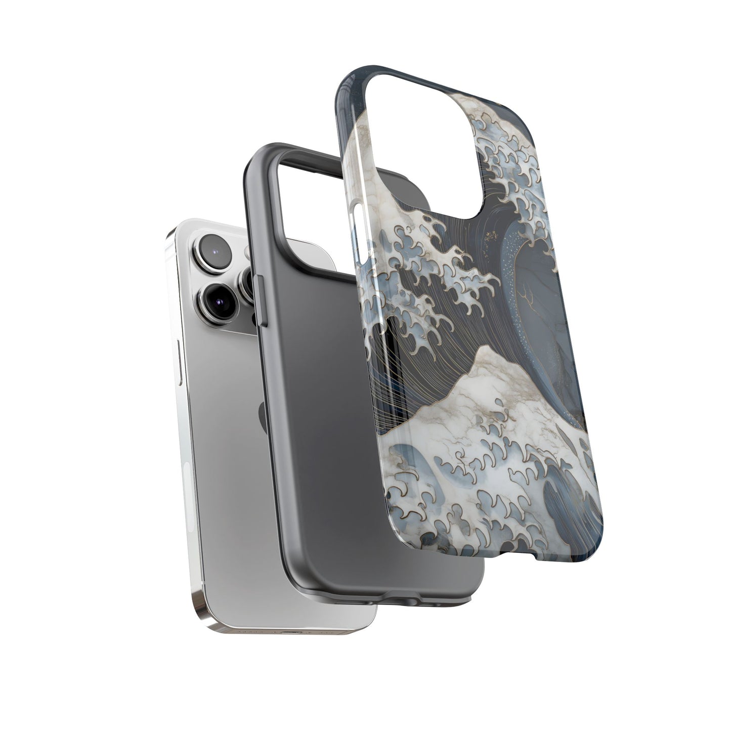 Golden Wave – Tough Glossy iPhone Case