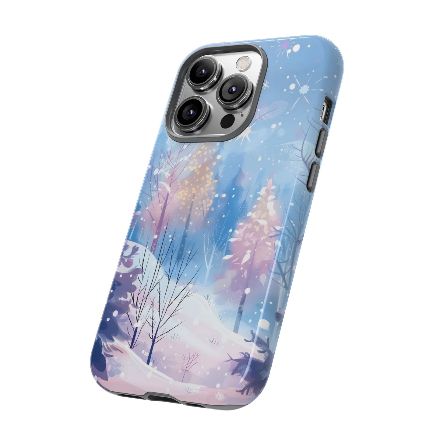 Frosted Winter Forest – Tough Glossy iPhone Case