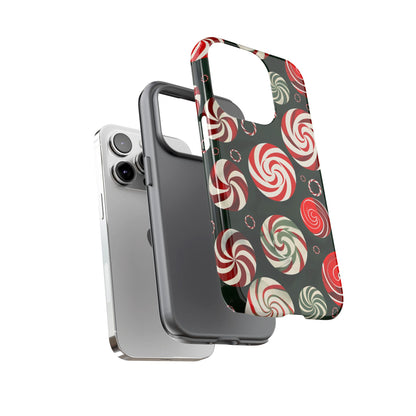 Peppermint Swirl Burst – Tough Glossy iPhone Case