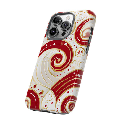 Golden Candy Swirl – Tough Glossy iPhone Case