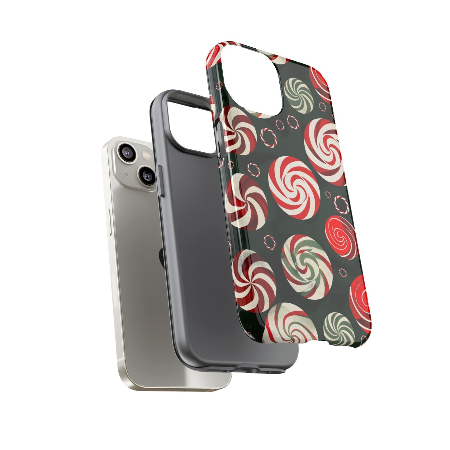 Peppermint Swirl Burst – Tough Glossy iPhone Case