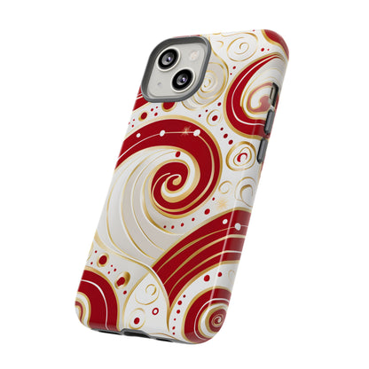 Golden Candy Swirl – Tough Glossy iPhone Case