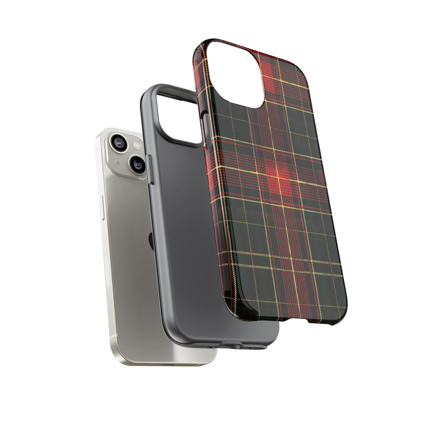 Classic Christmas Tartan – Tough Glossy iPhone Case