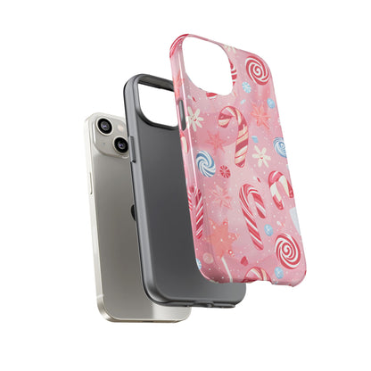 Candy Cane Swirl – Tough Glossy iPhone Case