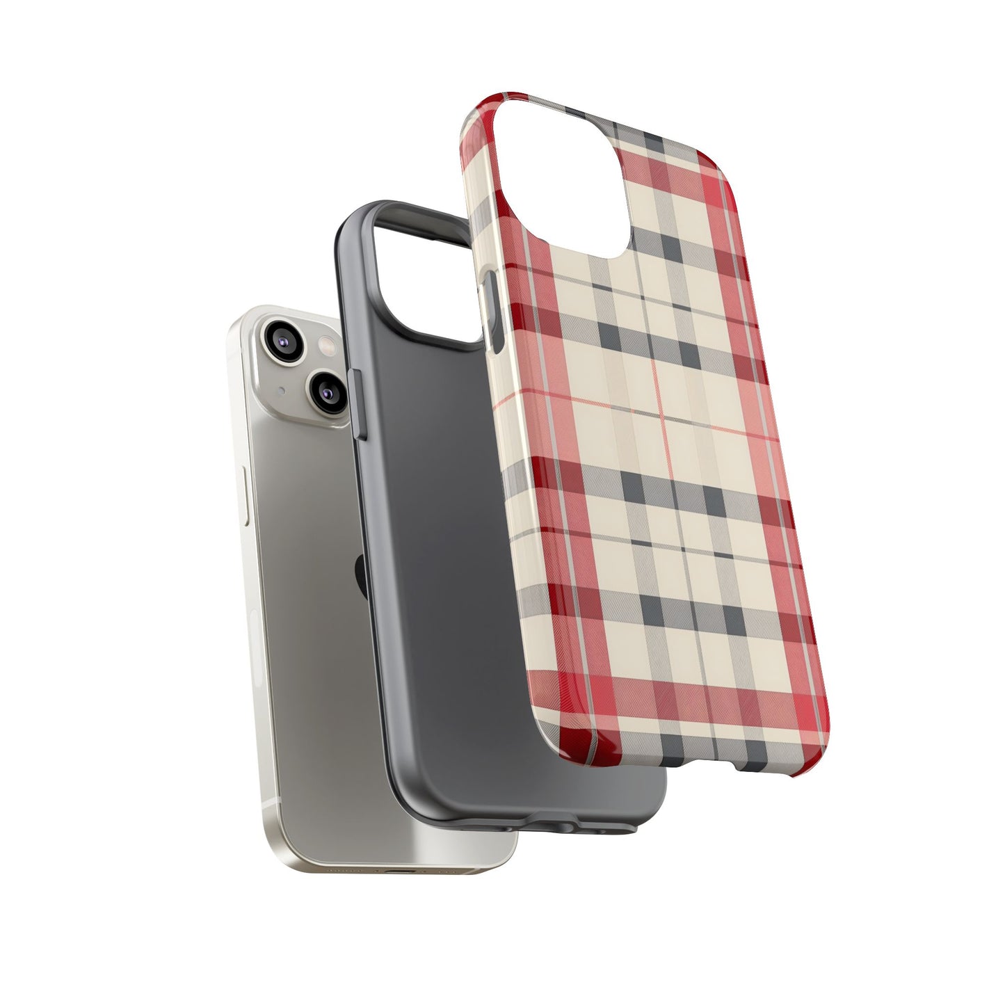 Winter Tartan Classic – Tough Glossy iPhone Case