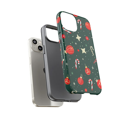 Festive Ornament Scatter – Tough Glossy iPhone Case