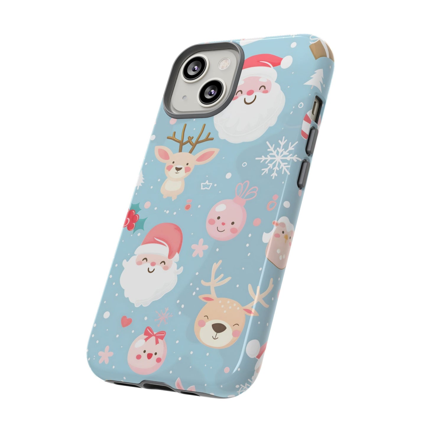 Pastel Santa Joy – Tough Glossy iPhone Case