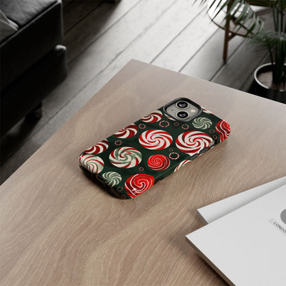 Peppermint Swirl Burst – Tough Glossy iPhone Case