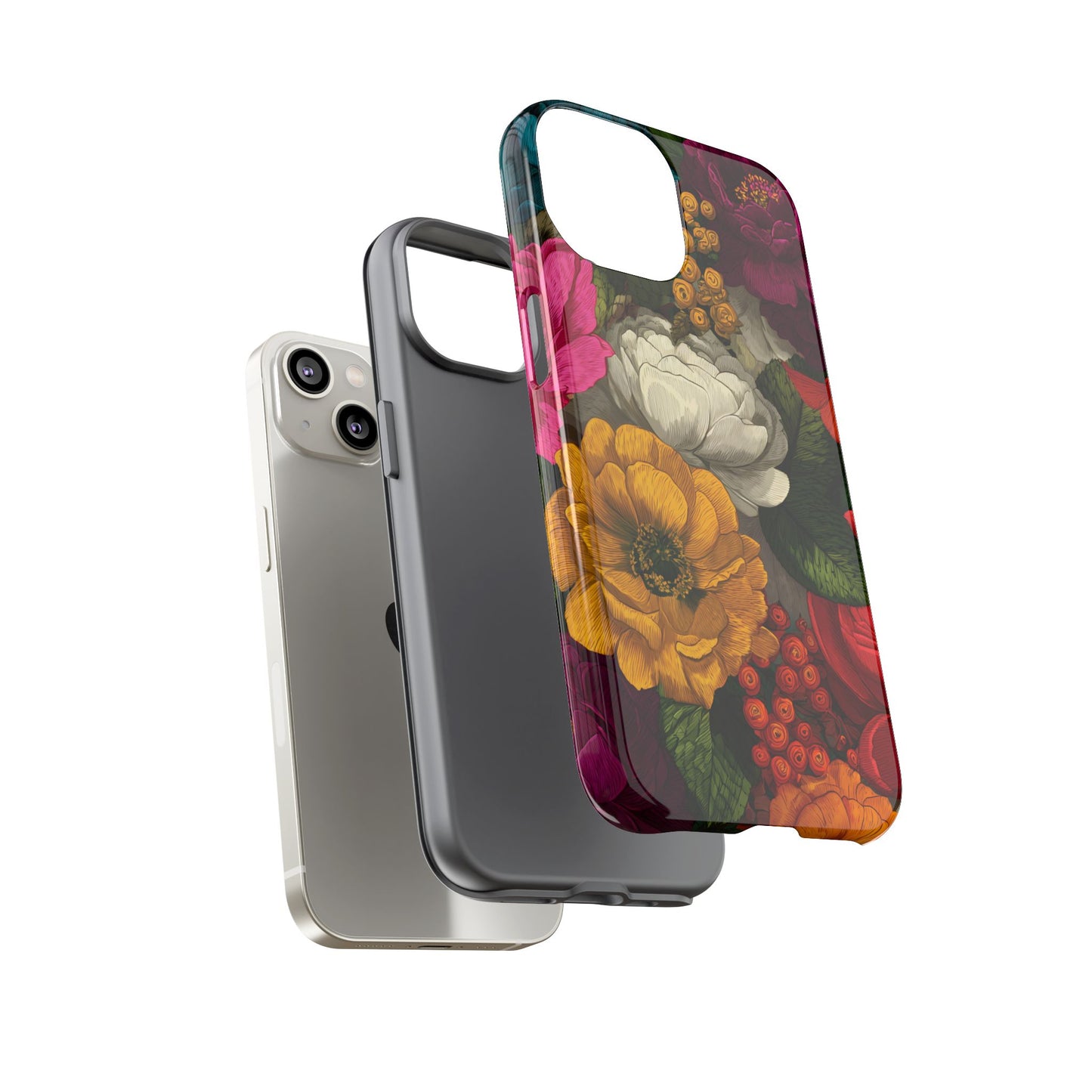 Midnight Bloom – Tough Glossy iPhone Case