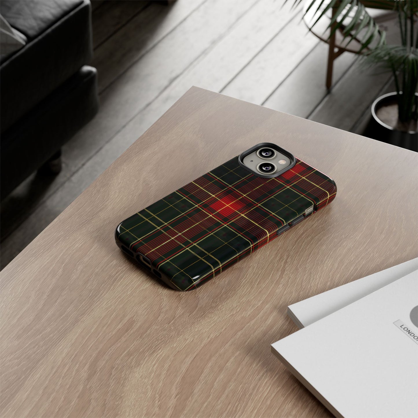Classic Christmas Tartan – Tough Glossy iPhone Case