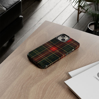 Classic Christmas Tartan – Tough Glossy iPhone Case