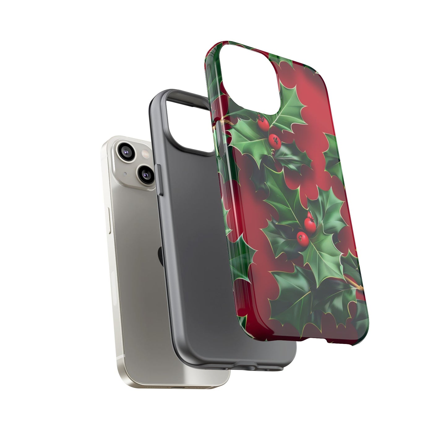 Holly Berry Bloom – Tough Glossy iPhone Case