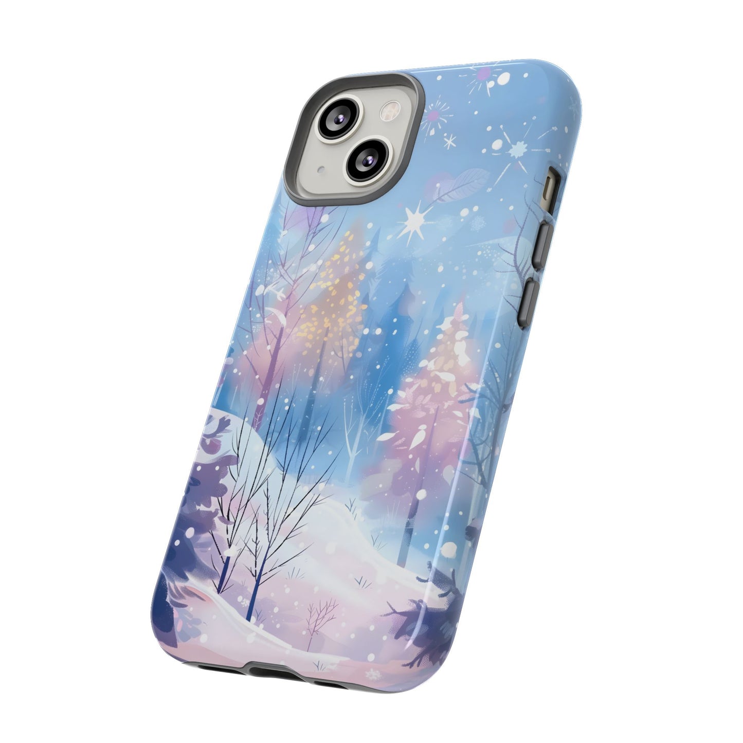 Frosted Winter Forest – Tough Glossy iPhone Case