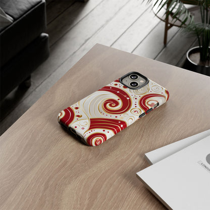 Golden Candy Swirl – Tough Glossy iPhone Case