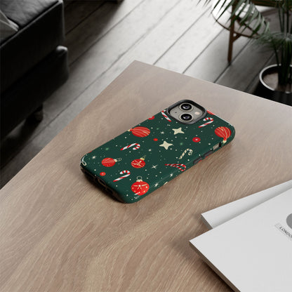 Festive Ornament Scatter – Tough Glossy iPhone Case