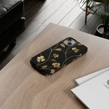 Golden Elegance – Tough Glossy iPhone Case