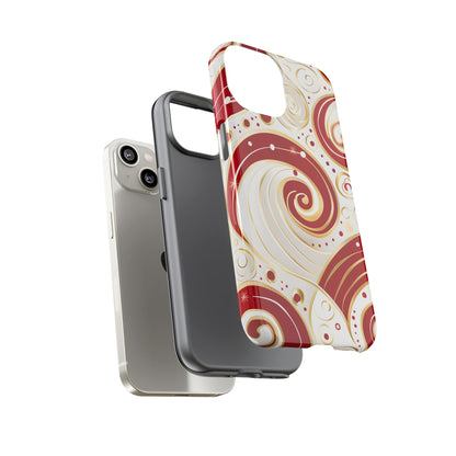 Golden Candy Swirl – Tough Glossy iPhone Case
