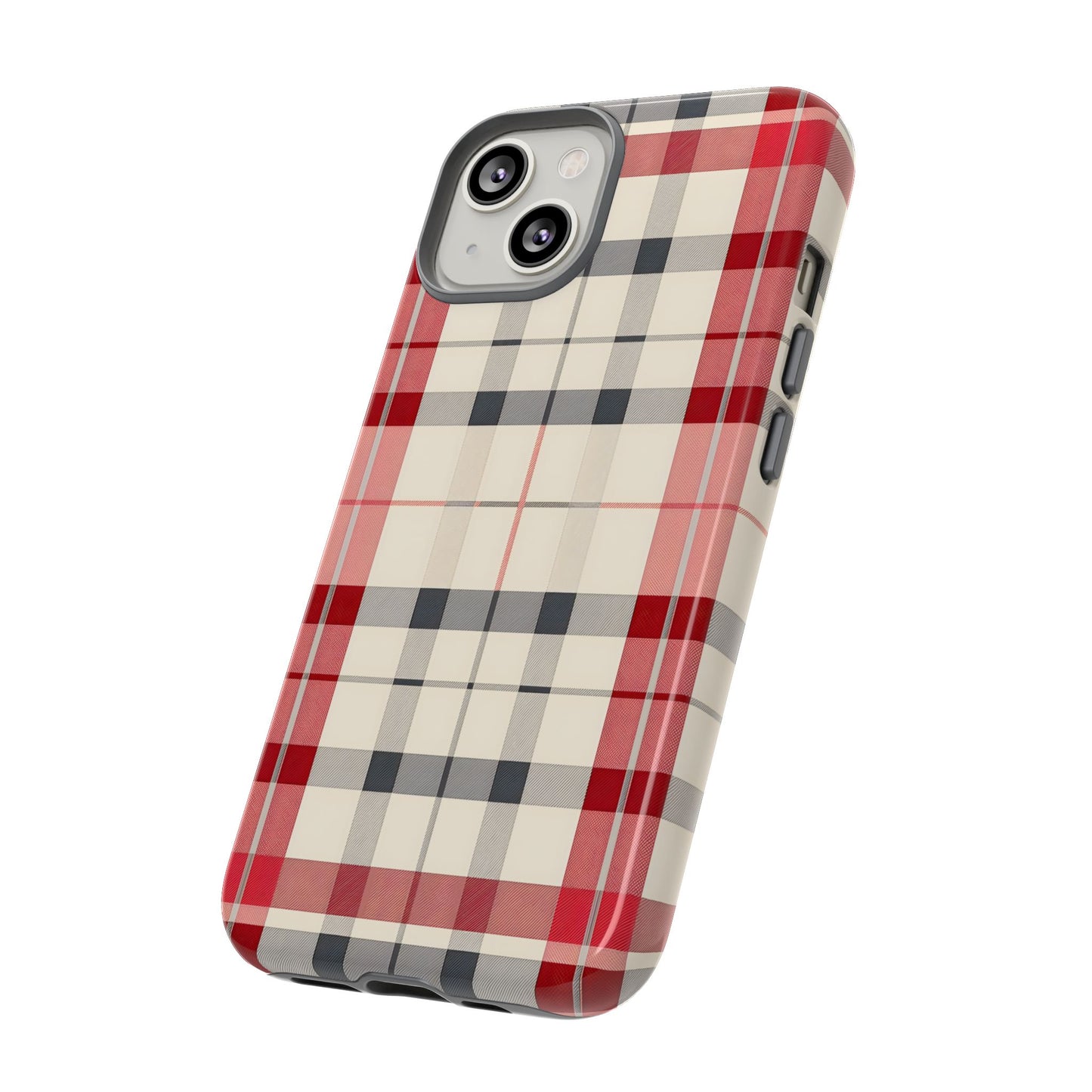 Winter Tartan Classic – Tough Glossy iPhone Case