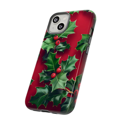 Holly Berry Bloom – Tough Glossy iPhone Case
