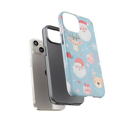 Pastel Santa Joy – Tough Glossy iPhone Case