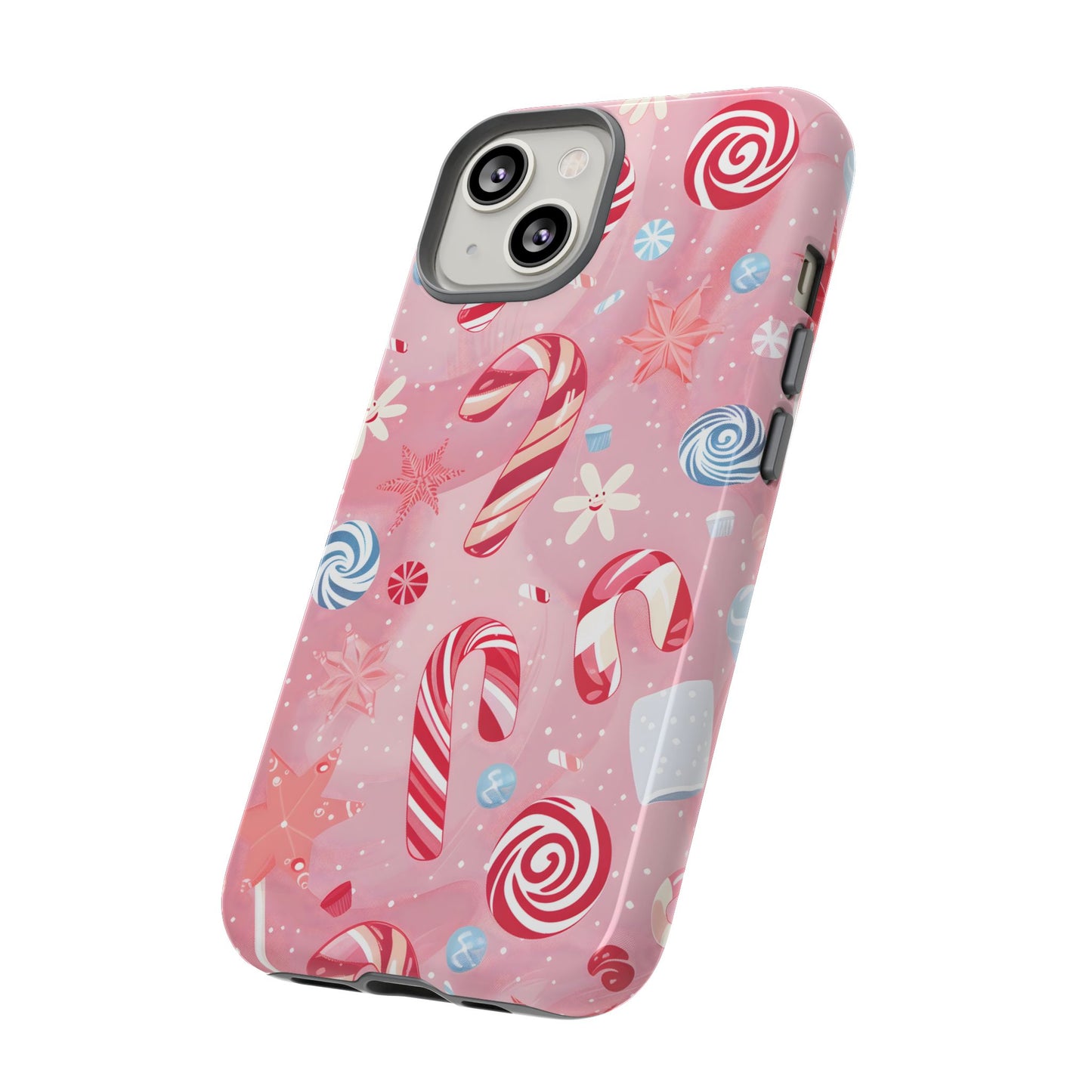 Candy Cane Swirl – Tough Glossy iPhone Case