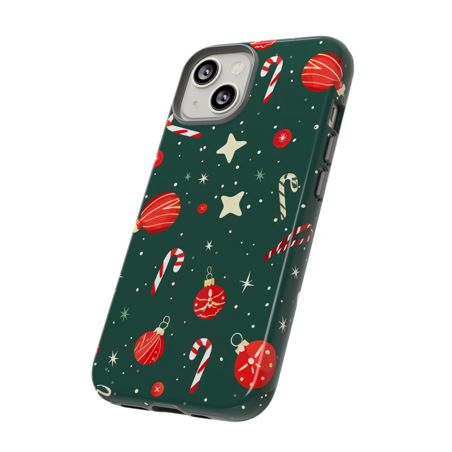 Festive Ornament Scatter – Tough Glossy iPhone Case