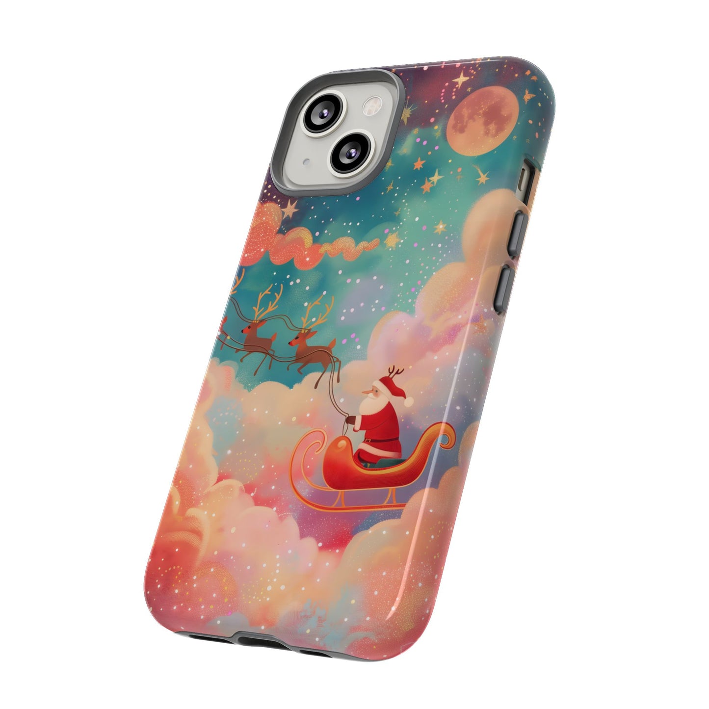 Starlit Santa Sky – Tough Glossy iPhone Case