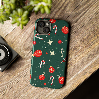 Festive Ornament Scatter – Tough Glossy iPhone Case