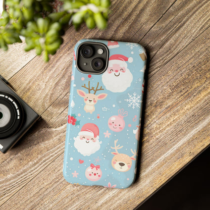 Pastel Santa Joy – Tough Glossy iPhone Case