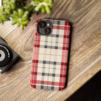 Winter Tartan Classic – Tough Glossy iPhone Case