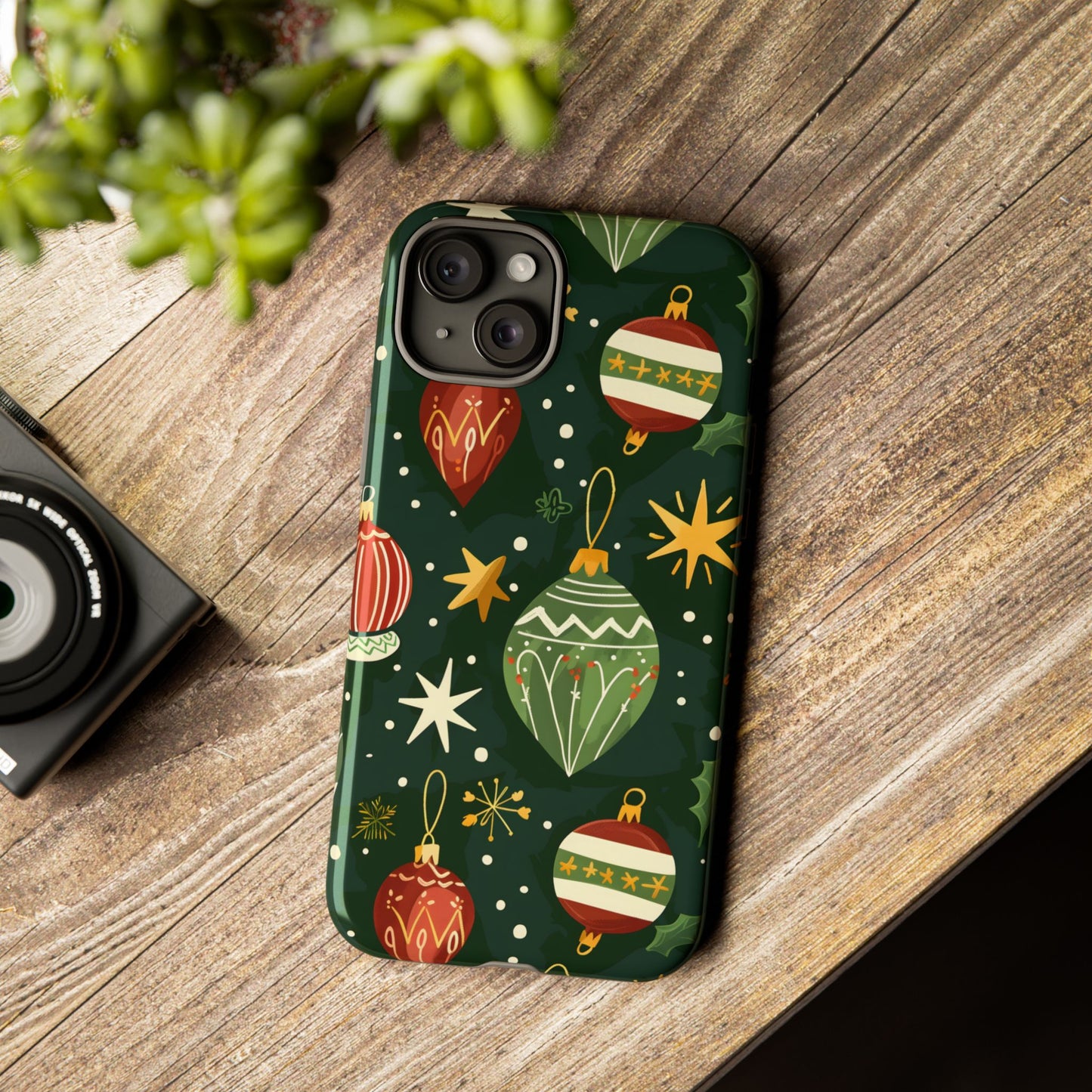 Evergreen Ornament Magic – Tough Glossy iPhone Case