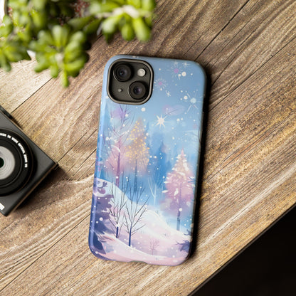 Frosted Winter Forest – Tough Glossy iPhone Case