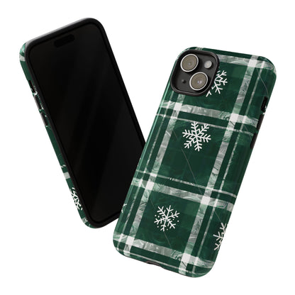 Frosted Tartan – Tough Glossy iPhone Case