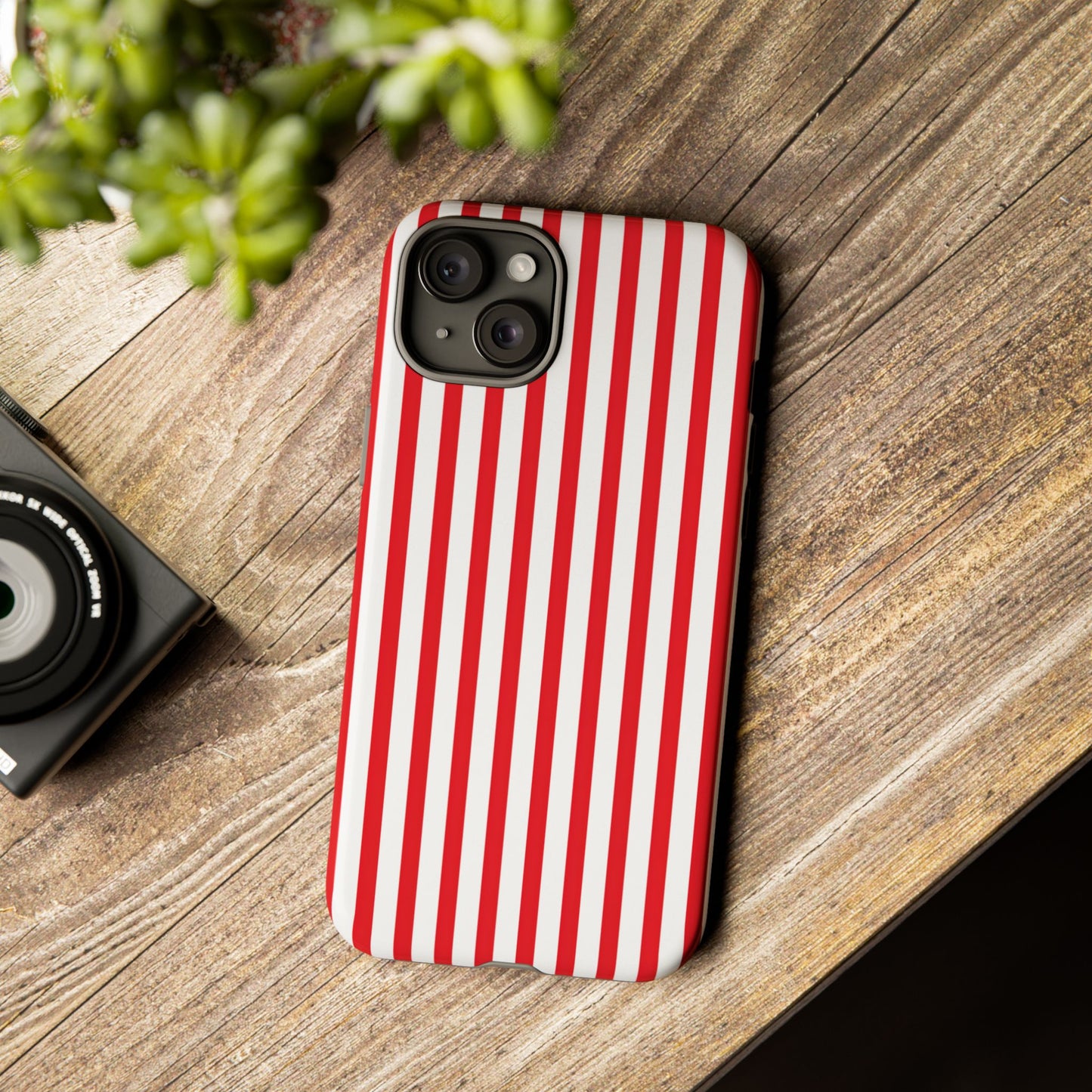 Candy Cane Stripes – Tough Glossy iPhone Case