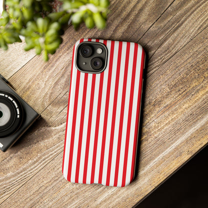 Candy Cane Stripes – Tough Glossy iPhone Case