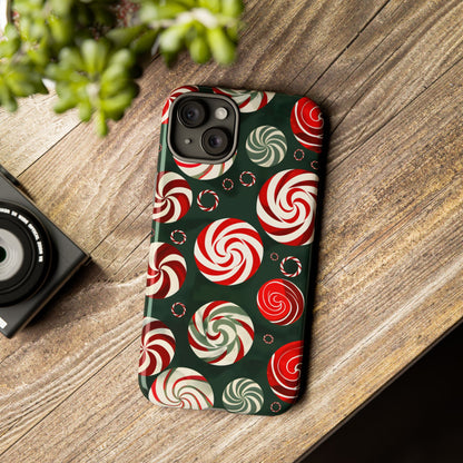 Peppermint Swirl Burst – Tough Glossy iPhone Case