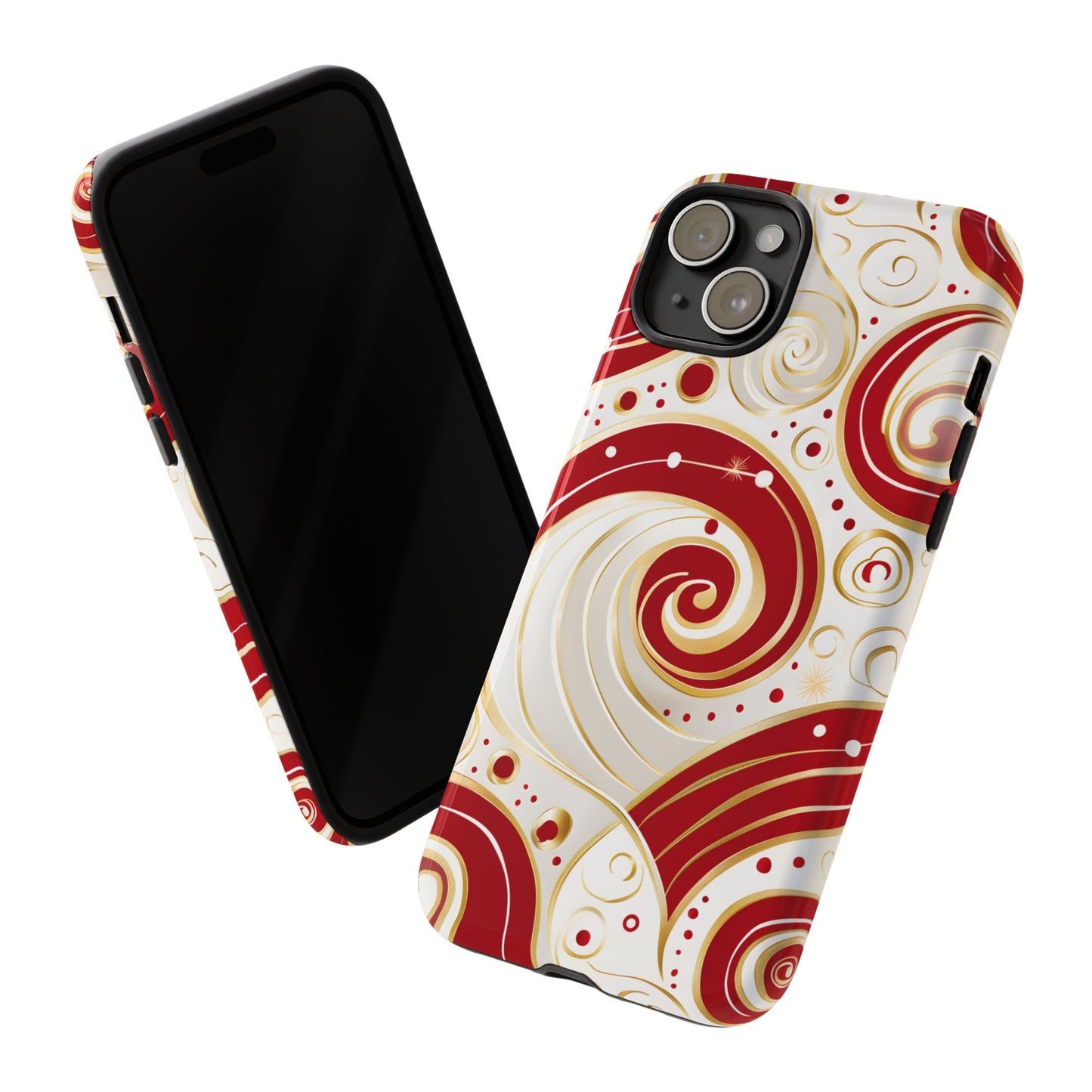 Golden Candy Swirl – Tough Glossy iPhone Case
