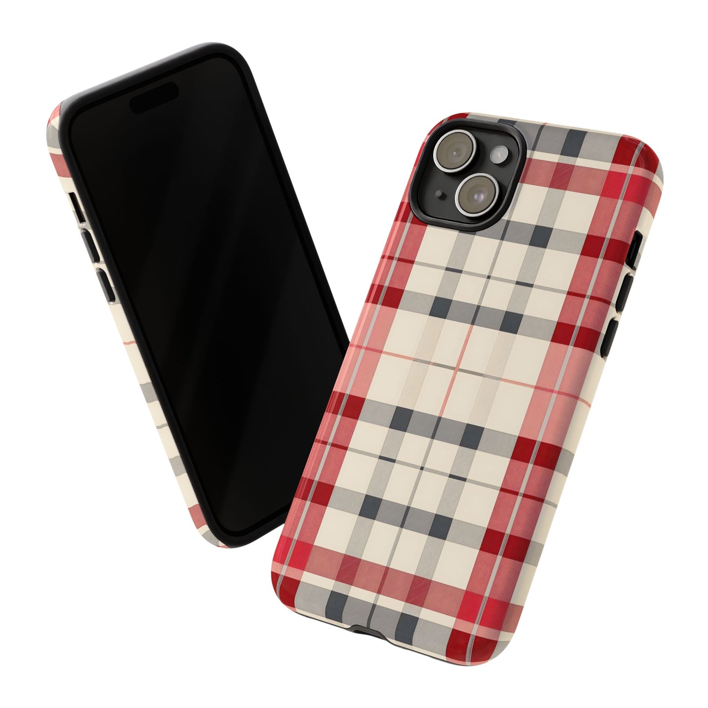 Winter Tartan Classic – Tough Glossy iPhone Case