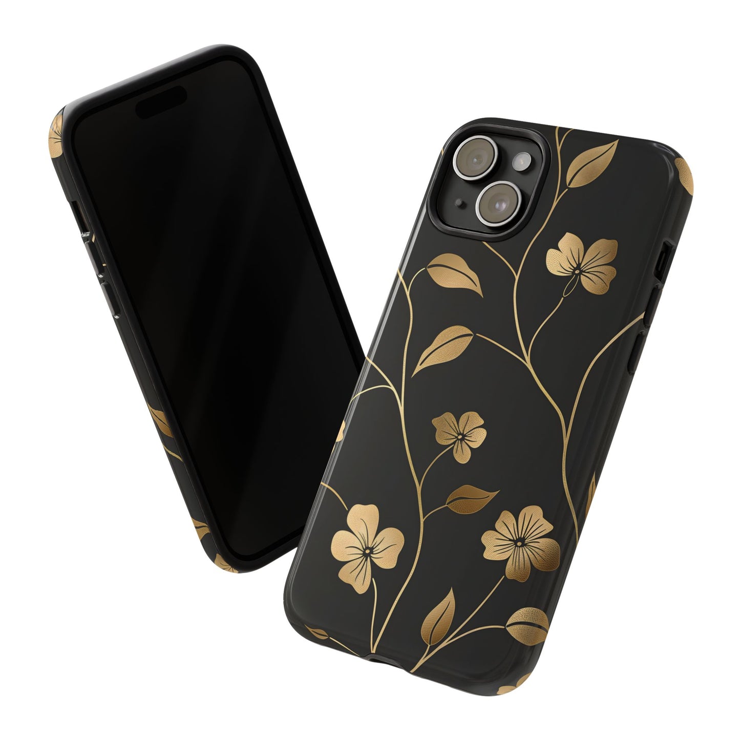 Golden Elegance – Tough Glossy iPhone Case