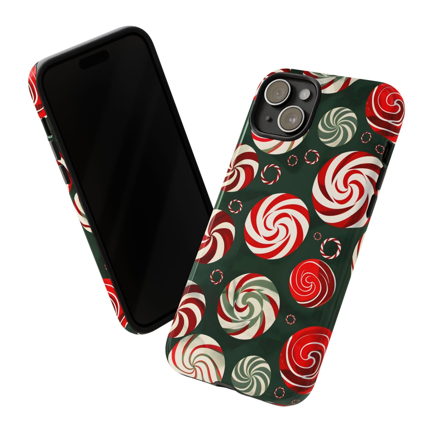 Peppermint Swirl Burst – Tough Glossy iPhone Case